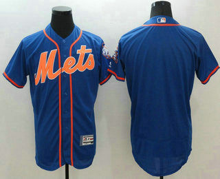 Men's New York Mets Blank Blue Flexbase 2016 Authentic Collection Jersey