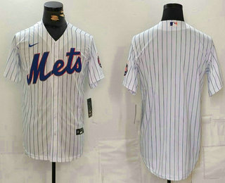 Men's New York Mets Blank White Cool Base Stitched Jersey