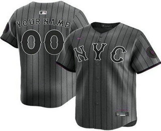 Men's New York Mets Customized Cream 2024 City Connect Limtied Jersey