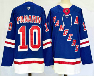 Men's New York Rangers #10 Artemi Panarin Blue 2024 Stitched Jersey