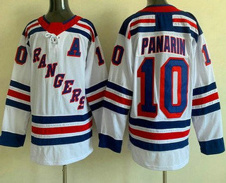 Men's New York Rangers #10 Artemi Panarin White Authentic Jersey