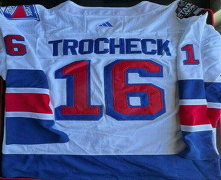 Men's New York Rangers #16 Vincent Trocheck White 2024 Stadium Series Authentic Jersey