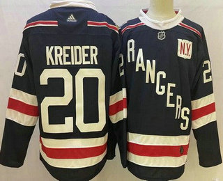 Men's New York Rangers #20 Chris Kreider Navy 2018 Winter Classic Stitched Jersey