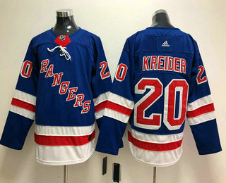 Men's New York Rangers #20 Chris Kreider Royal Blue Home 2017-2018 Hockey Adidas Stitched NHL Jersey