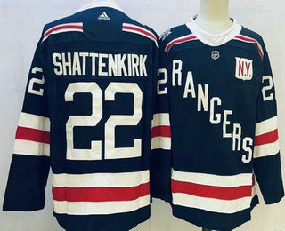 Men's New York Rangers #22 Kevin Shattenkirk Navy 2018 Winter Classic Stitched Jersey