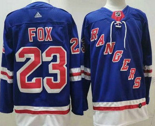 Men's New York Rangers #23 Adam Fox Royal Blue Adidas Hockey Stitched NHL Jersey