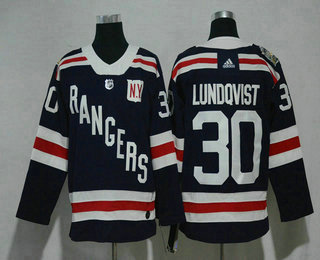 Men's New York Rangers #30 Henrik Lundqvist Navy Blue 2018 Winter Classic Adidas Stitched NHL Hockey Jersey