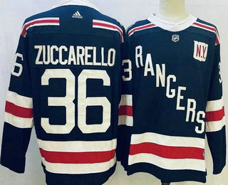 Men's New York Rangers #36 Mats Zuccarello Navy 2018 Winter Classic Stitched Jersey