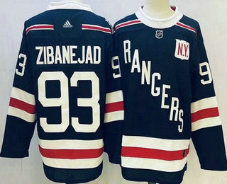 Men's New York Rangers #93 Mika Zibanejad Navy 2018 Winter Classic Stitched Jersey