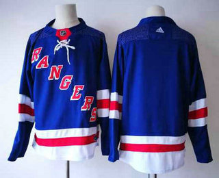 Men's New York Rangers Blank Royal Blue Home 2017-2018 Hockey Adidas Stitched NHL Jersey