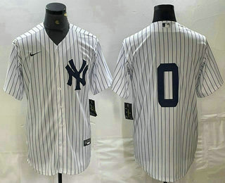 Men's New York Yankees #0 Marcus Stroman No Name White Cool Base Stitched Jersey