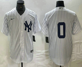 Men's New York Yankees #0 Marcus Stroman No Name White Cool Base Stitched Jersey