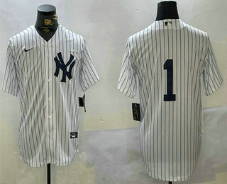 Men's New York Yankees #1 Bobby Murcer White Cool Base Stitched Jersey