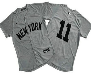Men's New York Yankees #11 Anthony Volpe Gray Limited Jersey