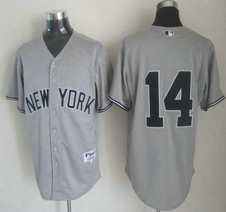 Men's New York Yankees #14 Stephen Drew Gray Jersey