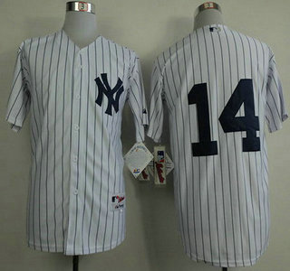 Men's New York Yankees #14 Stephen Drew White Jersey