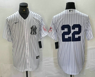 Men's New York Yankees #22 Juan Soto White With Patch 2024 Cool Base Stitched Jersey