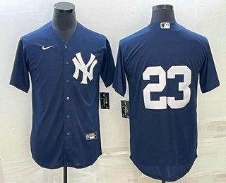 Men's New York Yankees #23 Don Mattingly Black Stitched Nike Cool Base Throwback Jersey