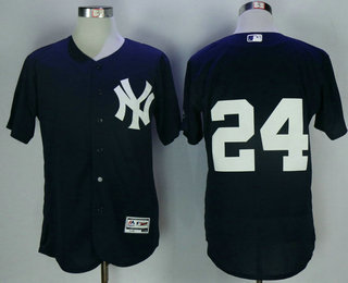 Men's New York Yankees #24 Gary Sanchez Navy Blue Stitched MLB Majestic Flex Base Jersey