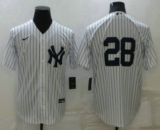 Men's New York Yankees #28 Josh Donaldson White Cool Base Stitched Baseball Jersey