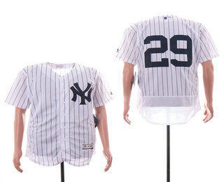 Men's New York Yankees #29 Todd Frazier White Home Stitched MLB Flex Base Jersey