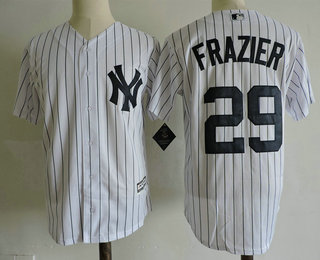 Men's New York Yankees #29 Todd Frazier White Home Stitched MLB Majestic Cool Base Jersey