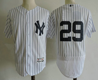 Men's New York Yankees #29 Todd Frazier White Home Stitched MLB Majestic Flex Base Jersey