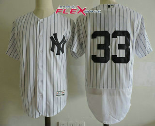 Men's New York Yankees #33 Greg Bird White Home Stitched MLB Majestic Flex Base Jersey