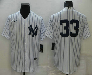 Men's New York Yankees #33 Greg Bird White No Name Stitched MLB Nike Cool Base Jersey