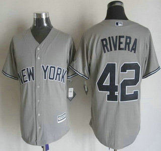 Men's New York Yankees #42 Mariano Rivera Away Road 2015 MLB Cool Base Jersey