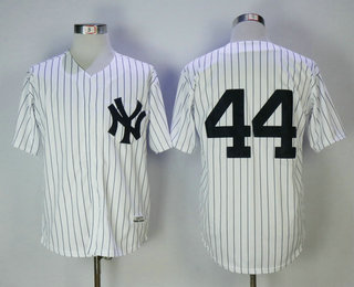 Men's New York Yankees #44 Reggie Jackson White 1977 Mitchell & Ness Throwback Jersey