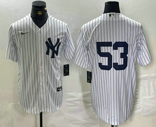Men's New York Yankees #53 Bobby Abreu White Stitched Cool Base Jersey