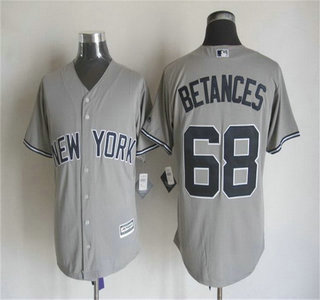 Men's New York Yankees #68 Dellin Betances Away Gray 2015 MLB Cool Base Jersey