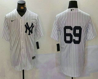 Men's New York Yankees #69 Manny Fresh White Cool Base Stitched Jersey