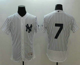 Men's New York Yankees #7 Mickey Mantle White Flexbase 2016 MLB Player Jersey