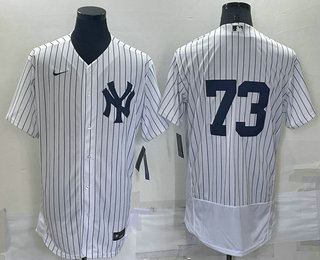 Men's New York Yankees #73 Michael King White No Name Stitched MLB Flex Base Nike Jersey