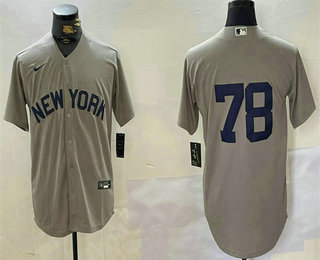 Men's New York Yankees #78 Kellin Deglan Grey Field of Dreams Cool Base Jersey