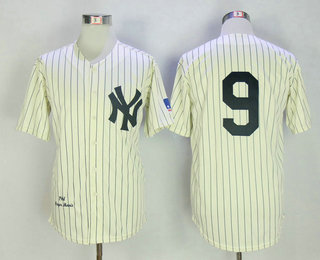 Men's New York Yankees #9 Roger Maris Cream Pinstripe 1961 Throwback Cooperstown Collection Stitched MLB Mitchell & Ness Jersey