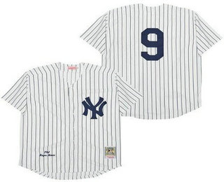 Men's New York Yankees #9 Roger Maris White 1961 Throwback Jersey