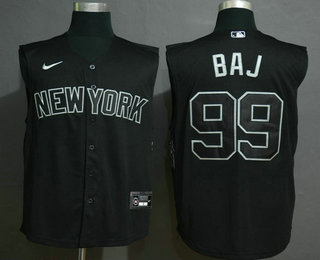 Men's New York Yankees #99 Aaron Judge Black 2020 Cool and Refreshing Sleeveless Fan Stitched MLB Nike Jersey