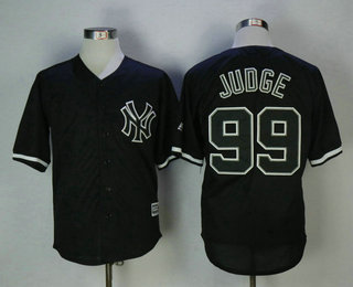 Men's New York Yankees #99 Aaron Judge Black Fashion Stitched MLB Majestic Cool Base Jersey