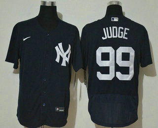 Men's New York Yankees #99 Aaron Judge Black Stitched MLB Flex Base Nike Jersey