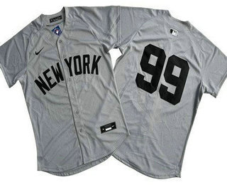 Men's New York Yankees #99 Aaron Judge Gray Limited Jersey