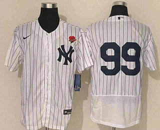 Men's New York Yankees #99 Aaron Judge NEW White No Name Stitched MLB Flex Base Nike Jersey