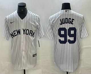 Men's New York Yankees #99 Aaron Judge White 2024 Cool Base Stitched Jersey 11