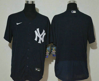 Men's New York Yankees Blank Black Stitched MLB Flex Base Nike Jersey