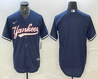 Men's New York Yankees Blank Navy Blue 2024 Cool Base Stitched Jersey