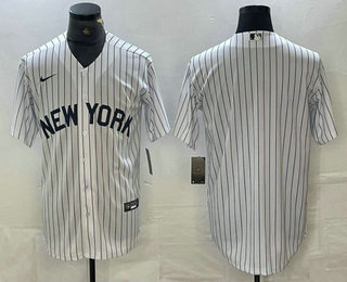 Men's New York Yankees Blank White 2024 Cool Base Stitched Jersey 11