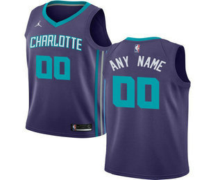 Men's Nike Charlotte Hornets Purple NBA Swingman Custom Jersey