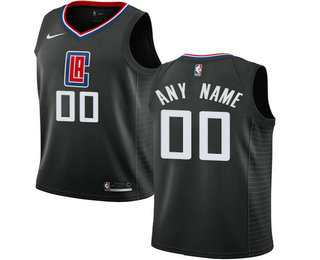 Men's Nike Los Angeles Clippers Customized Swingman Black Alternate NBA Jersey Statement Edition